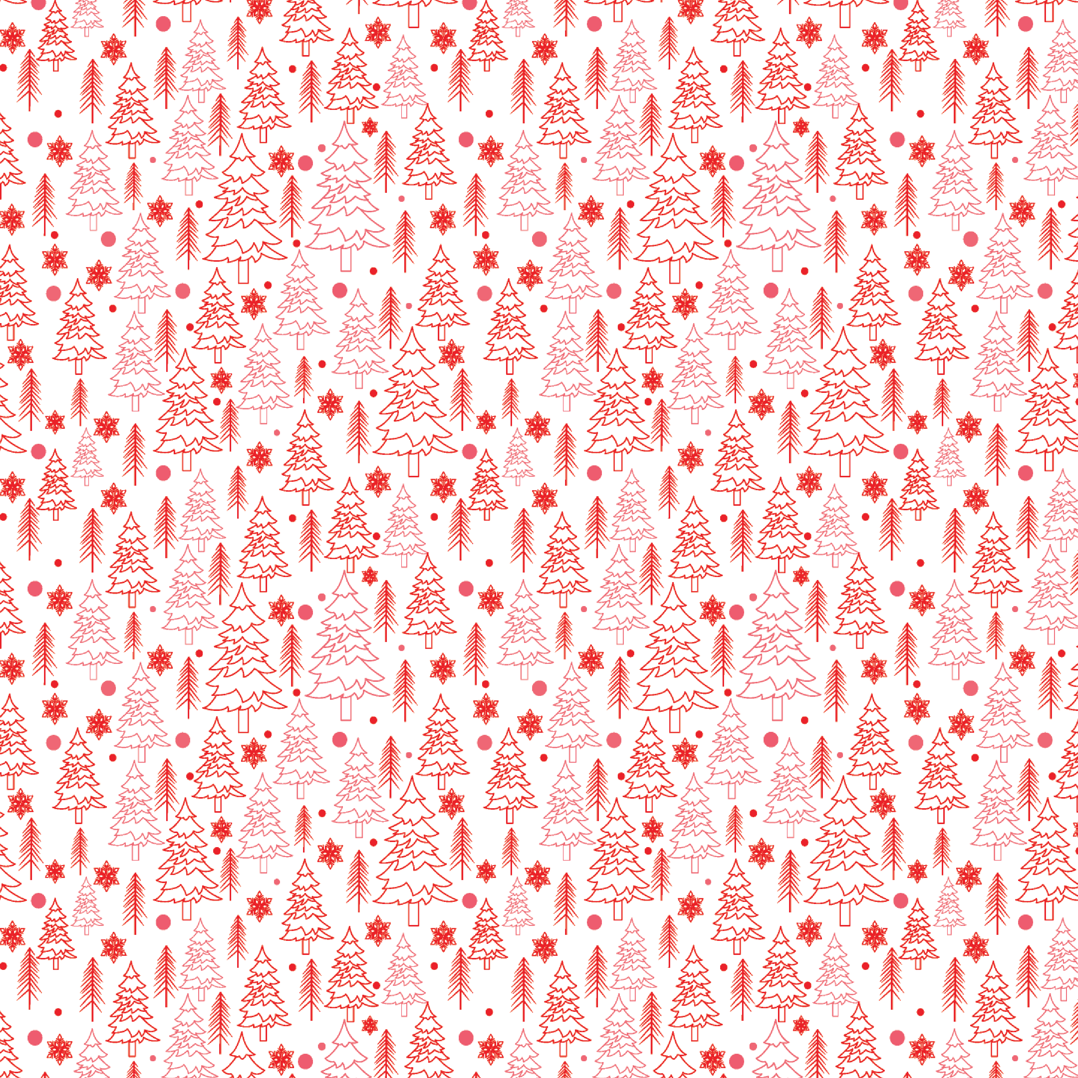 P1236 | Red Christmas Tree Line Art Pattern Acrylic Sheets - CMB Pattern Acrylic